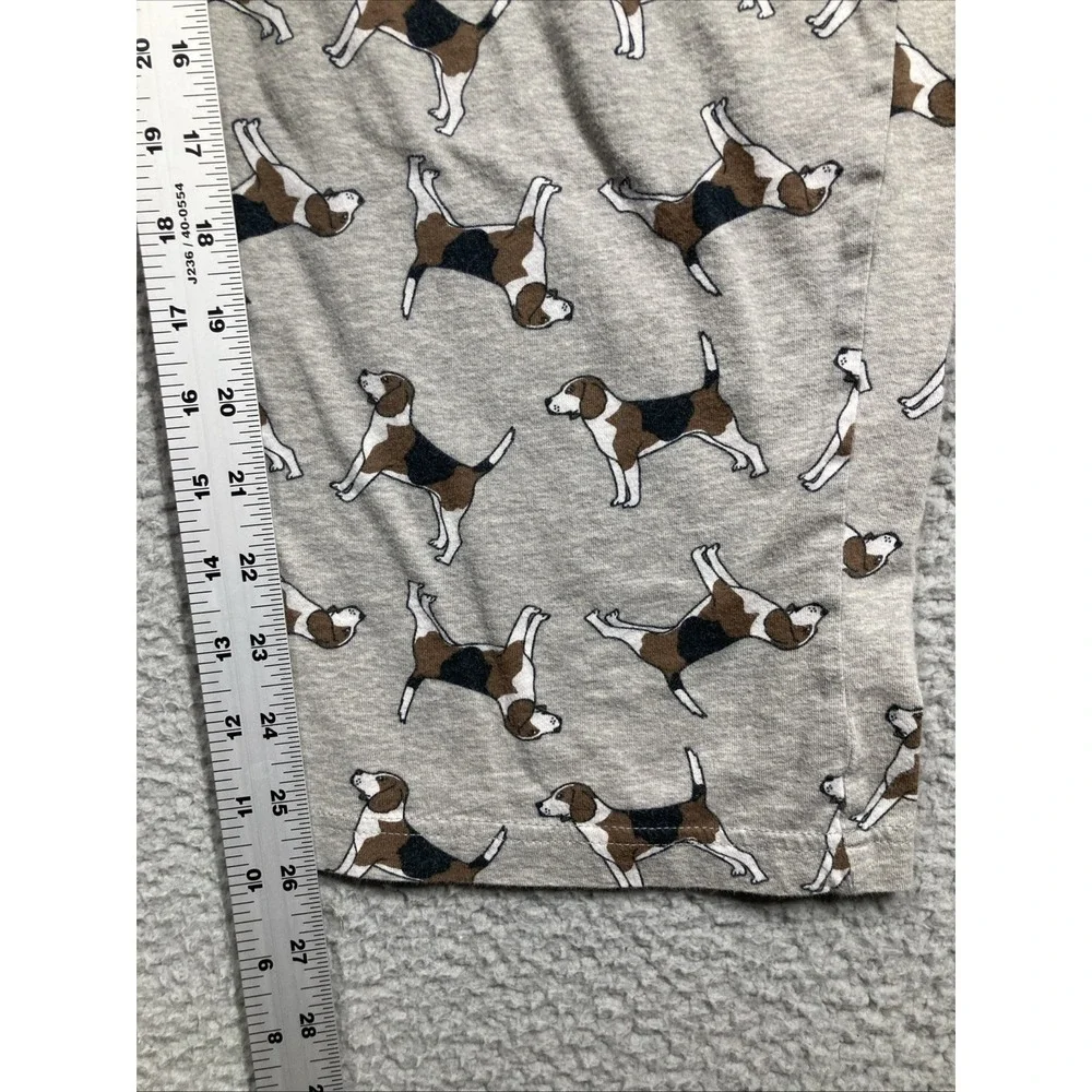 Beagle Pajama‎ Lounge Pants Mens Small Gray Elastic Waist Drawstring  Stretch
